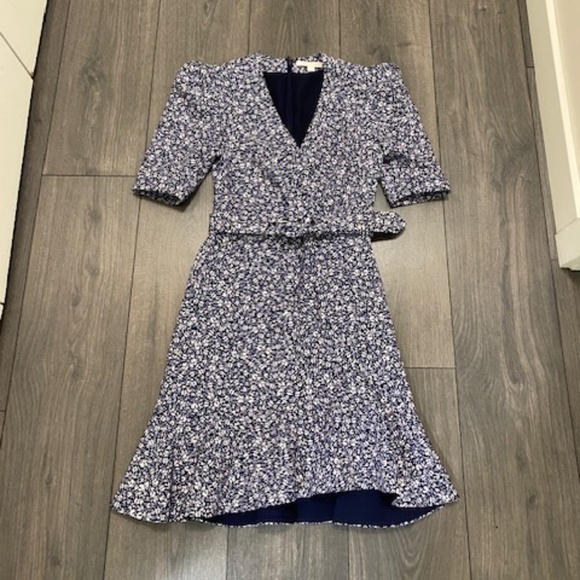 Jonathan Simkhai Evelyn Floral Crepe Mini Dress Size 0 - Picture 3 of 13